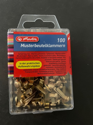 100 musterbeutelklammern - 100,